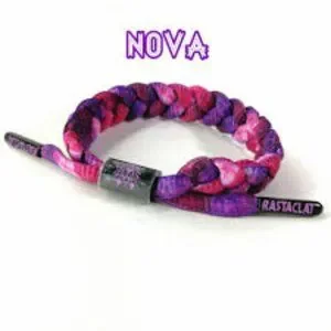 Rastaclat MiniClat Nova Shoelace Bracelet - Galaxy Purple, Adjustable Wrap Bracelet For Teens